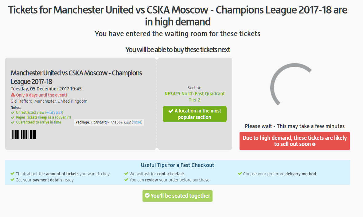 ticket purchase @ viagogo