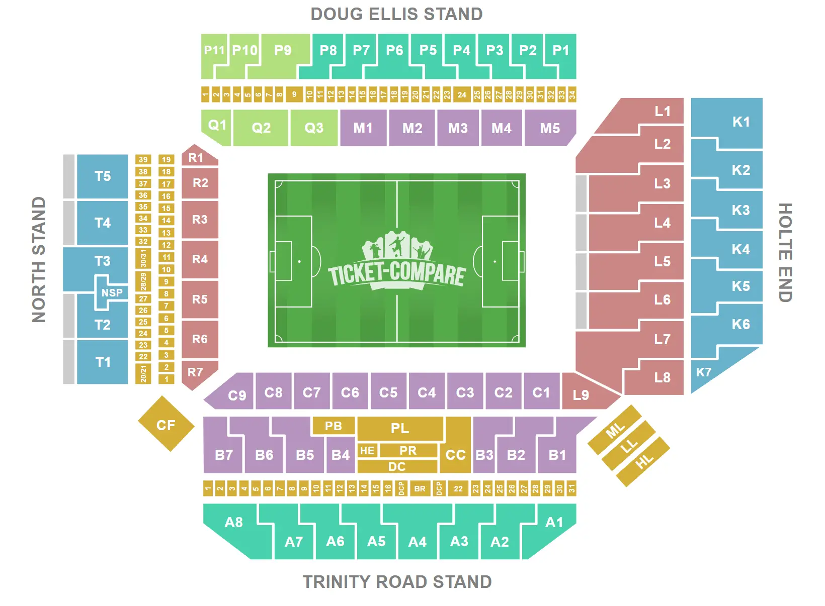 Villa Park Seating Plan