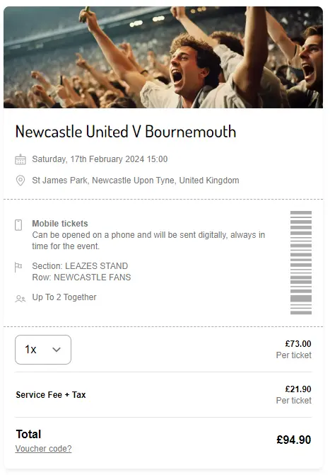 live football tickets screen grab