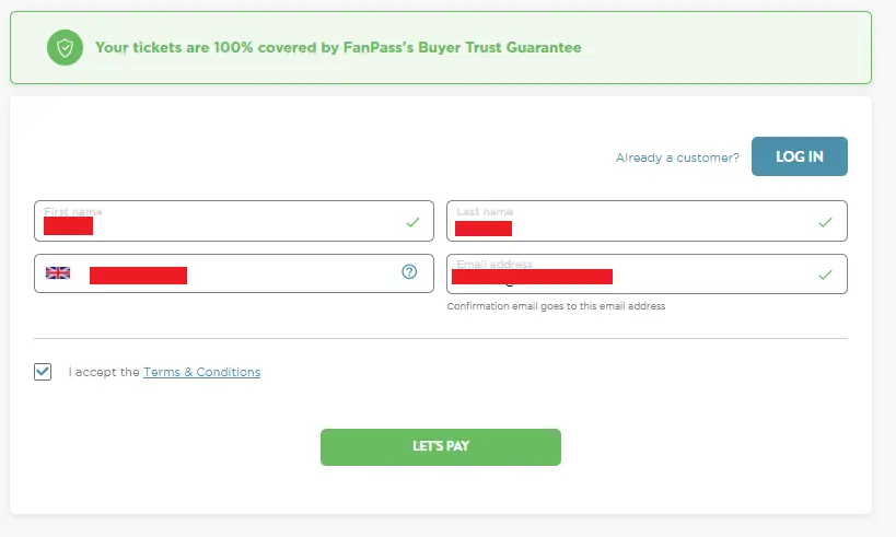 checkout screen grab