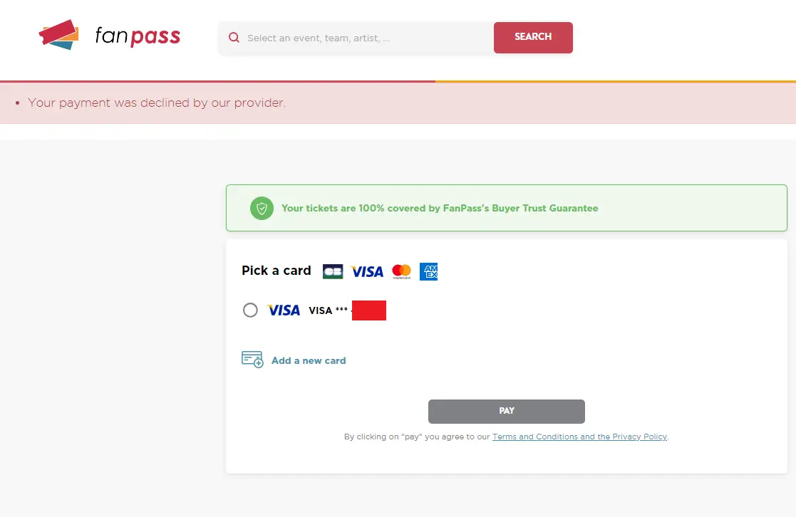 payment screen shot