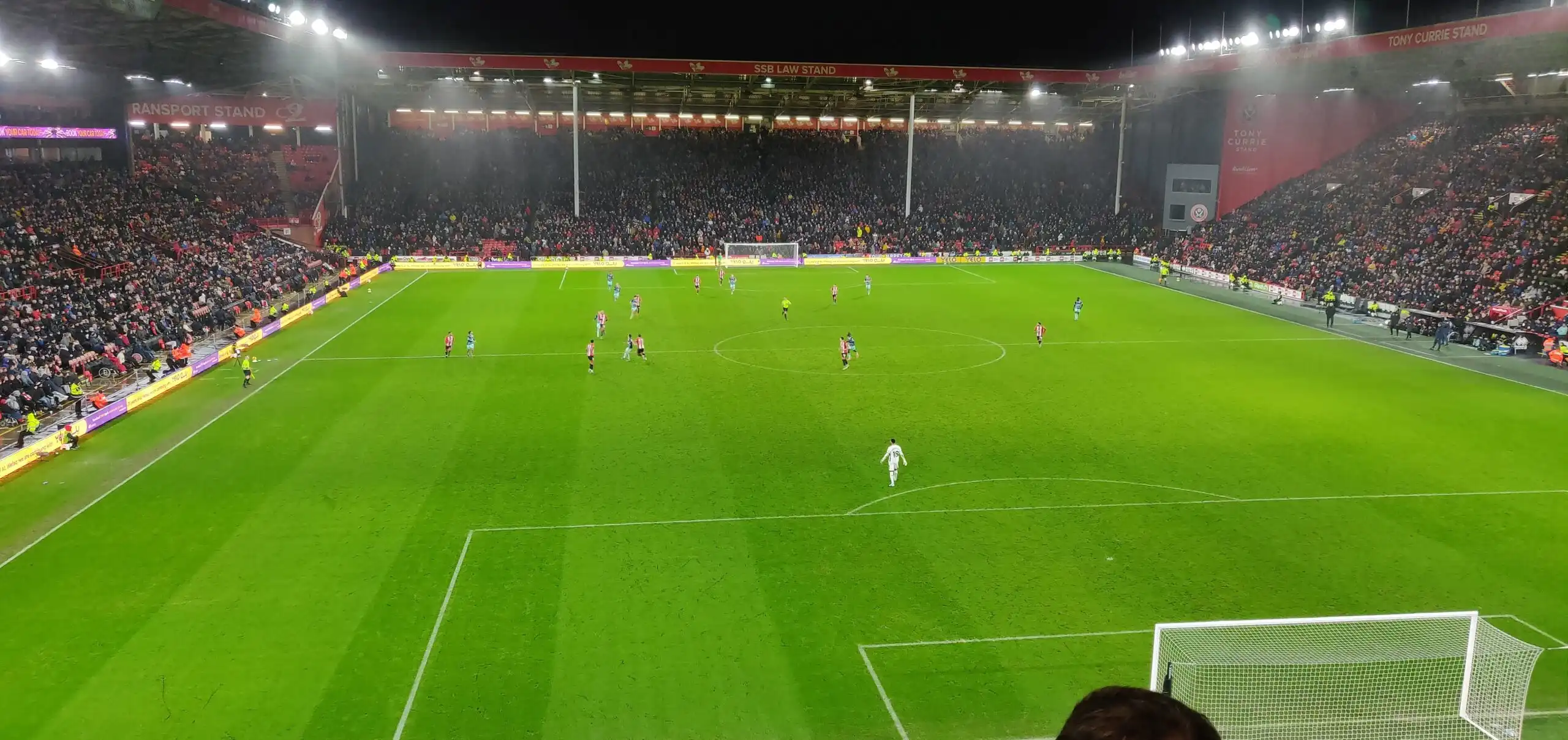 mid game at bramall lane sheffield united vs brentford EPL season 23/24