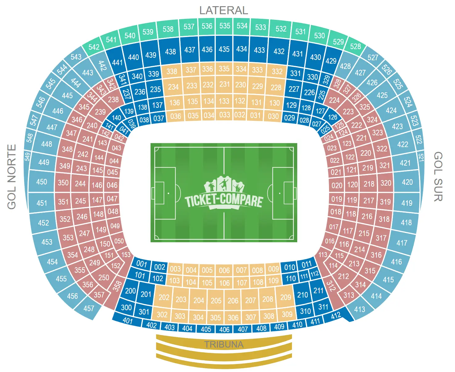 Camp Nou Seating Plan