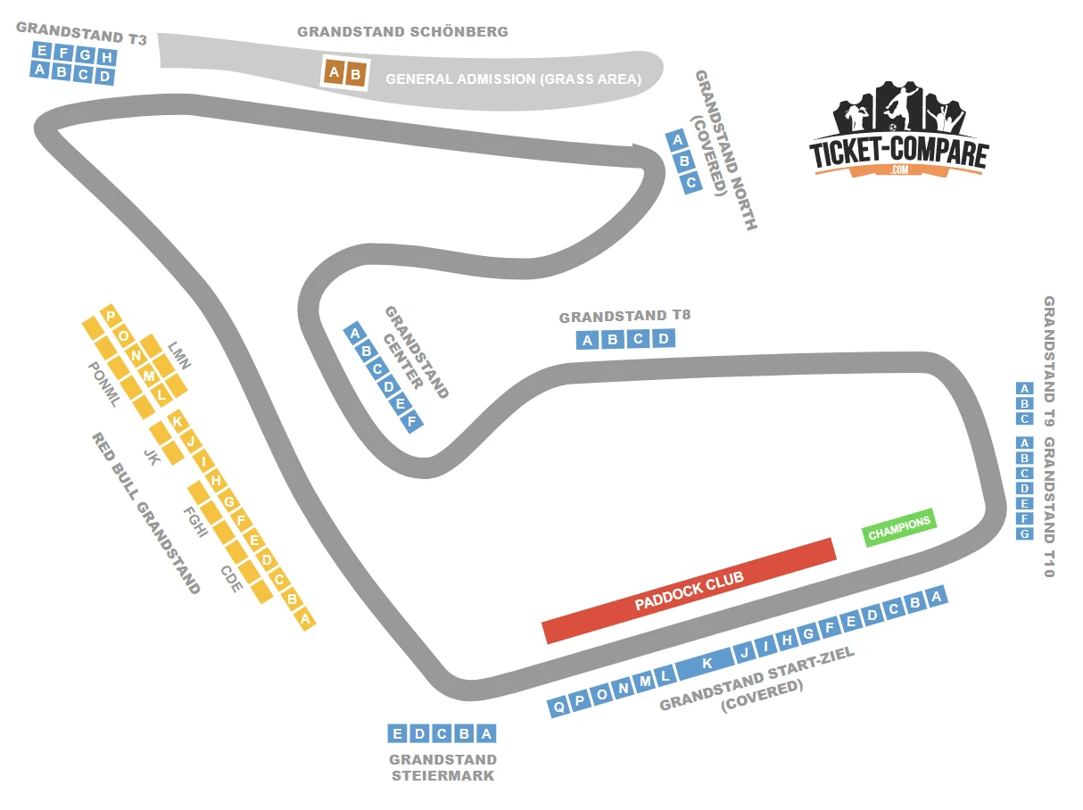 Red Bull Ring Seating Plan