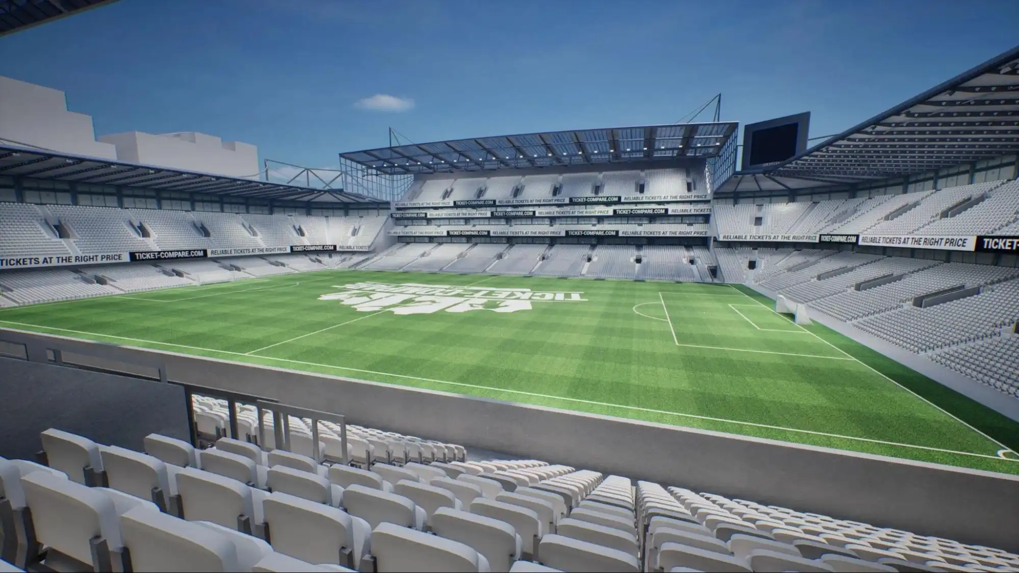 Illustration of Stamford Bridge East Stand Middle Tier view