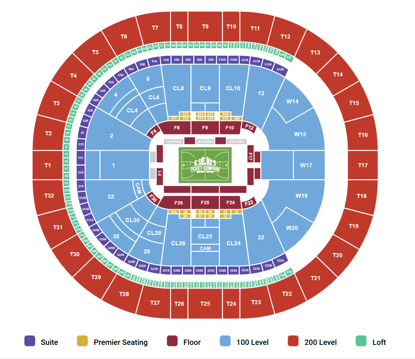 Intuit Dome - CA Seating Plan