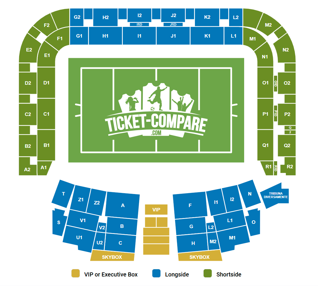 Stadio Friuli Seating Plan