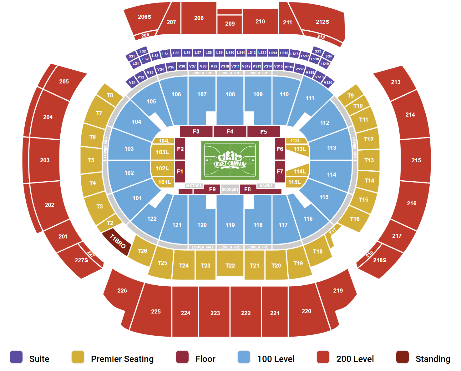 State Farm Arena - GA Seating Plan