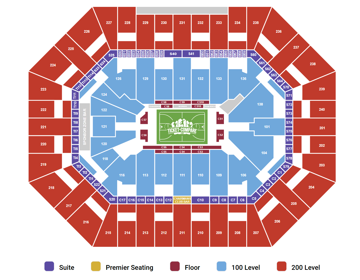 Target Center - MN Seating Plan