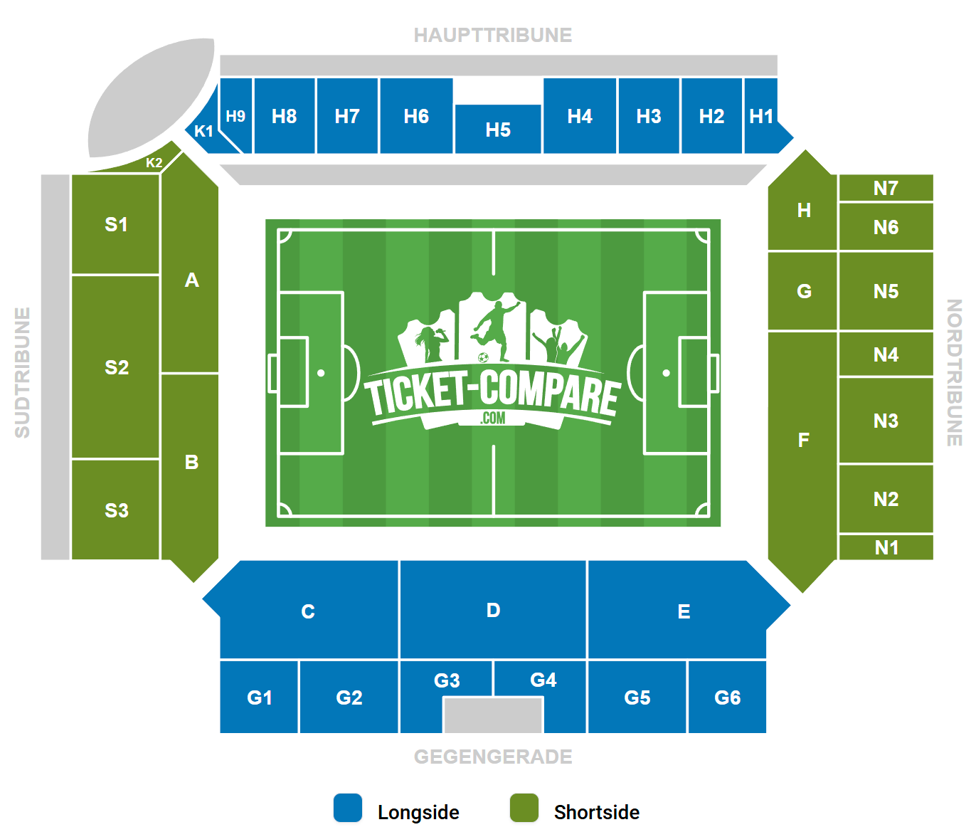 Millerntor Stadion Seating Plan